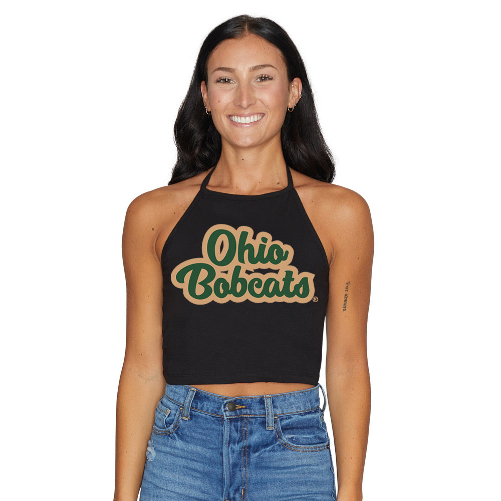 Ohio Bobcats Black Halter Top | lojobands