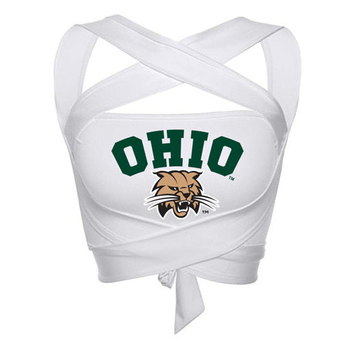 Ohio Bobcats White Multi Way Bandeau Top | lojobands 4
