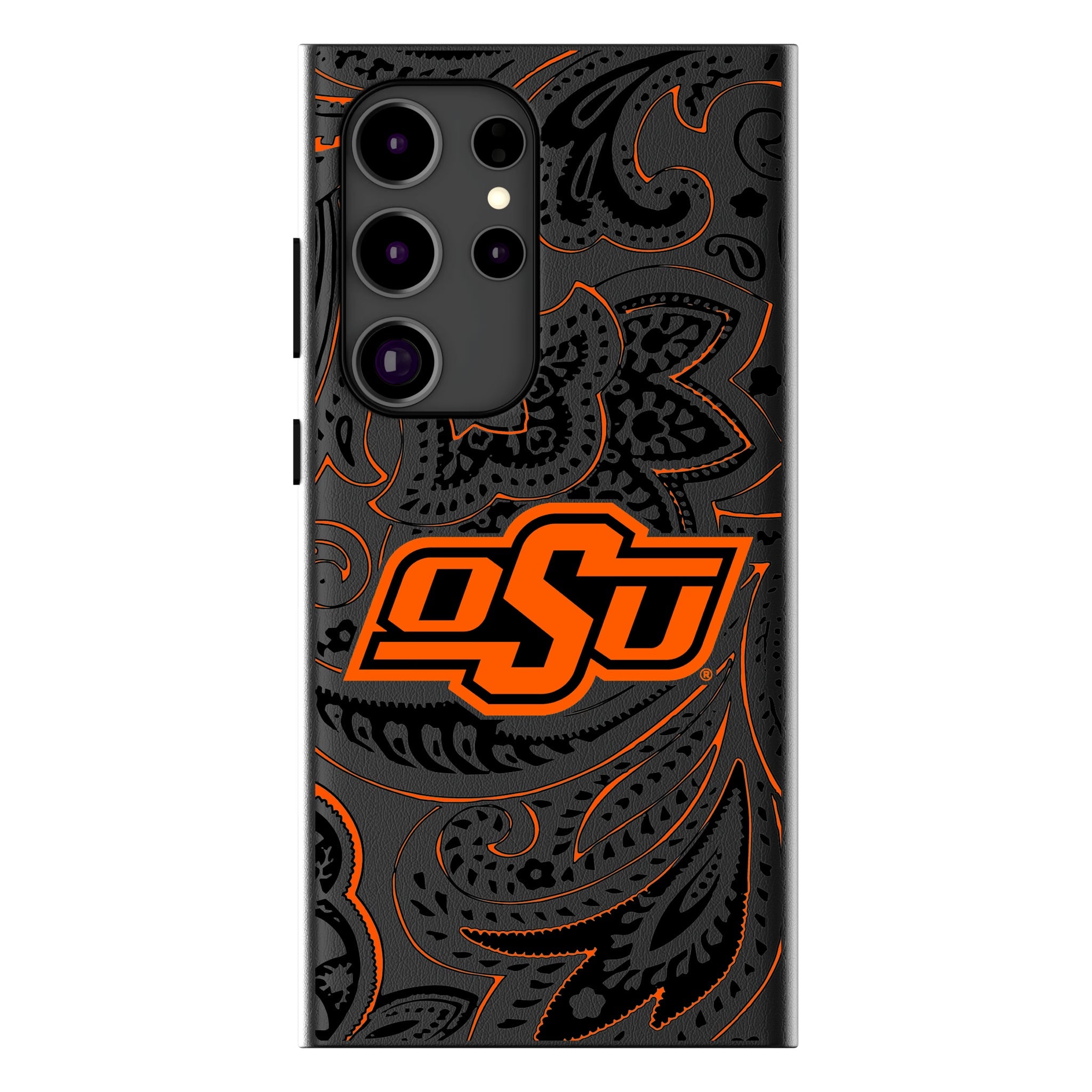 Oklahoma State University Cowboys Paisley MagSafe Compatible Phone Case for Samsung Galaxy 18