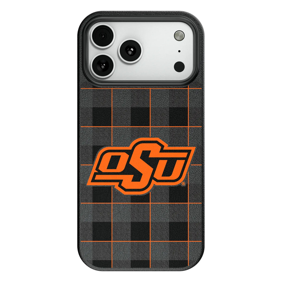 Oklahoma State University Cowboys Plaid MagSafe Compatible Phone Case for Apple iPhone 8