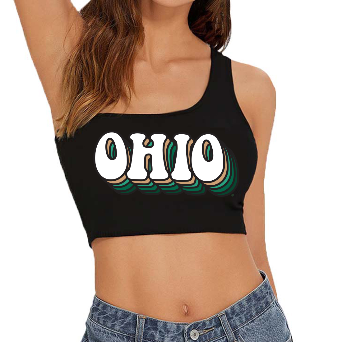 Ohio Bobcats One Shoulder Top | lojobands