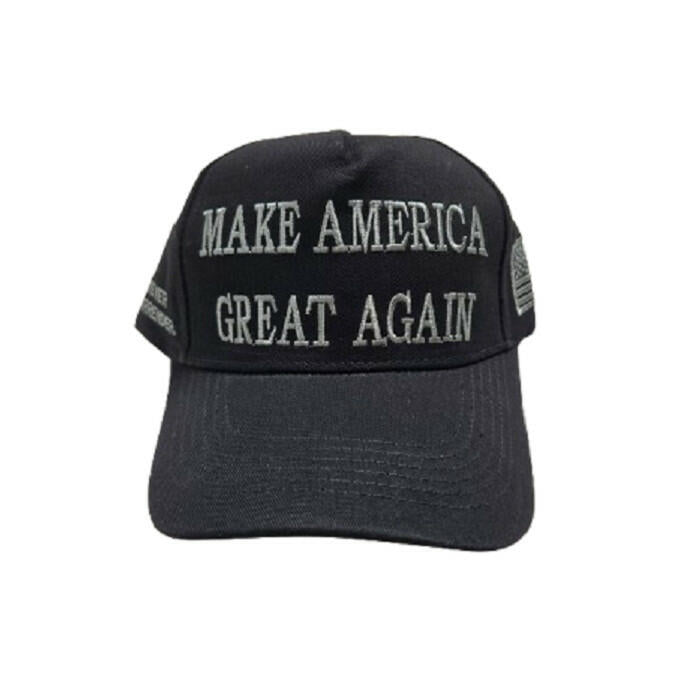 Dark MAGA Trump USA Flag Never Surrender Baseball Cap Hat Black 1