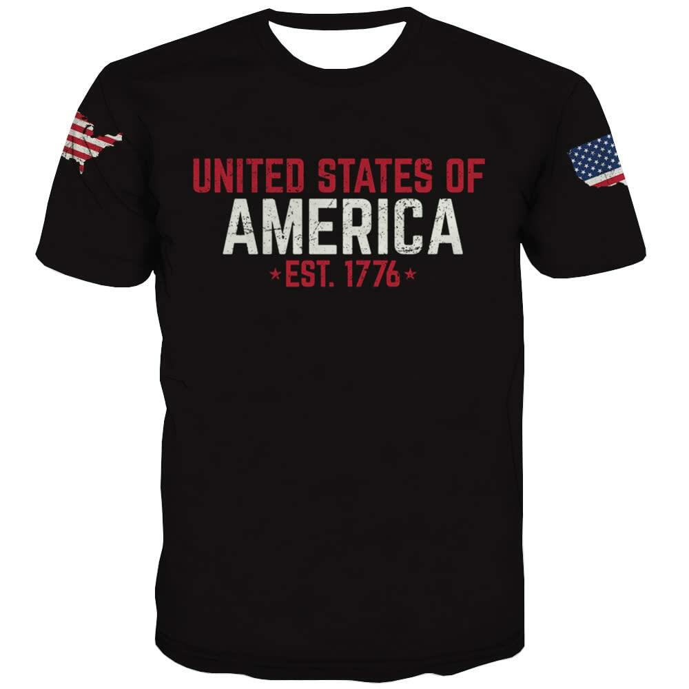KYKU USA Flag T Shirt Men Patriotic 4th of July American 1776 Size 2XL 1