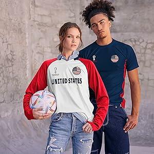 Outerstuff FIFA World Cup Classic Third Long Sleeve Jersey White-Red Size Small 1