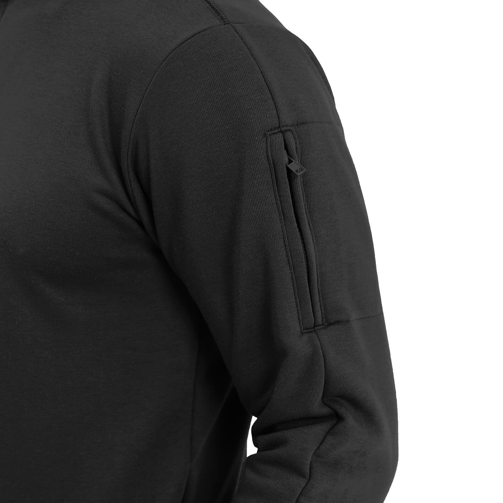 H HYFOL Men's USA Flag Graphic 1/4 Zip Pullover Sweatshirt Black Size S 5