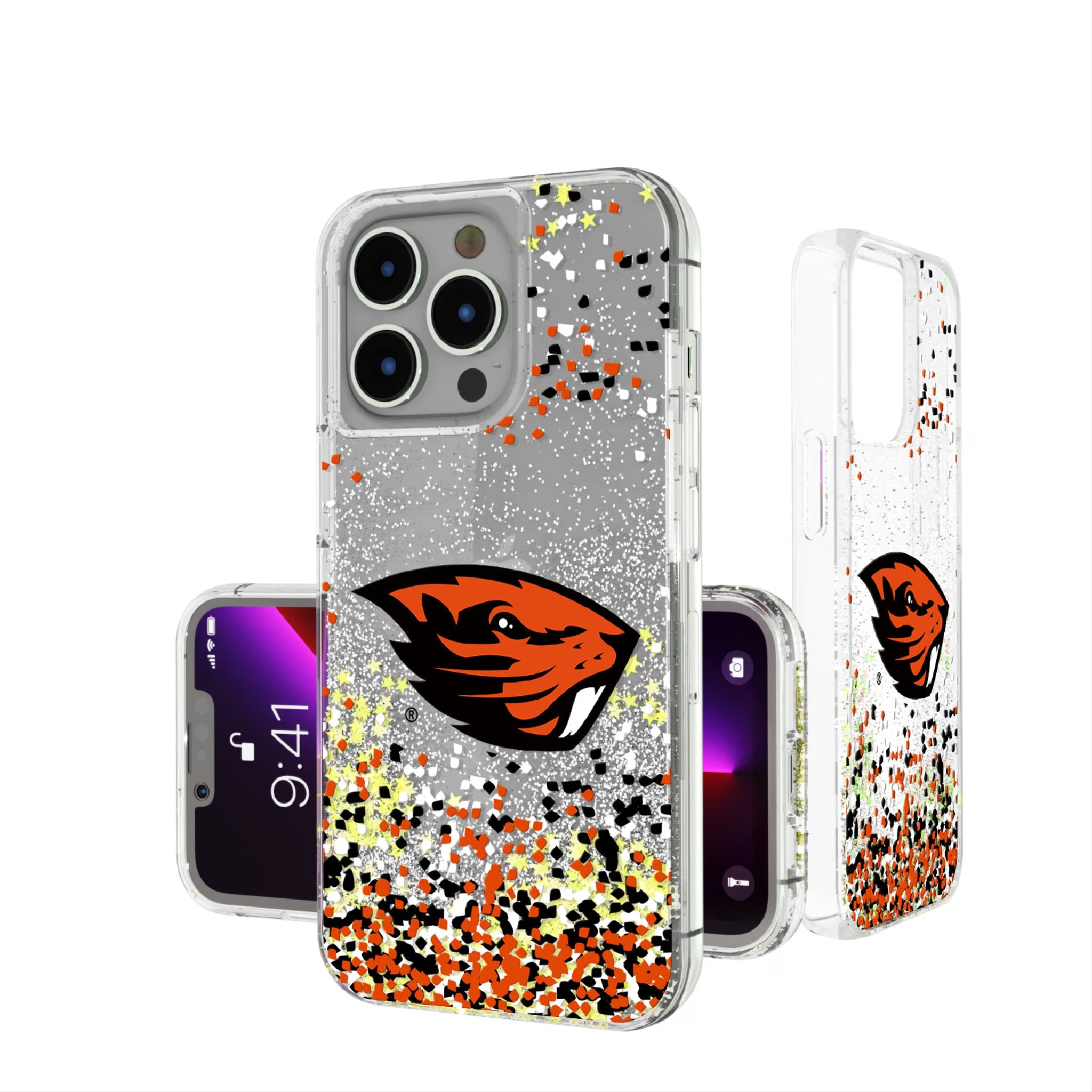 Oregon State University Beavers Confetti Glitter Phone Case 8