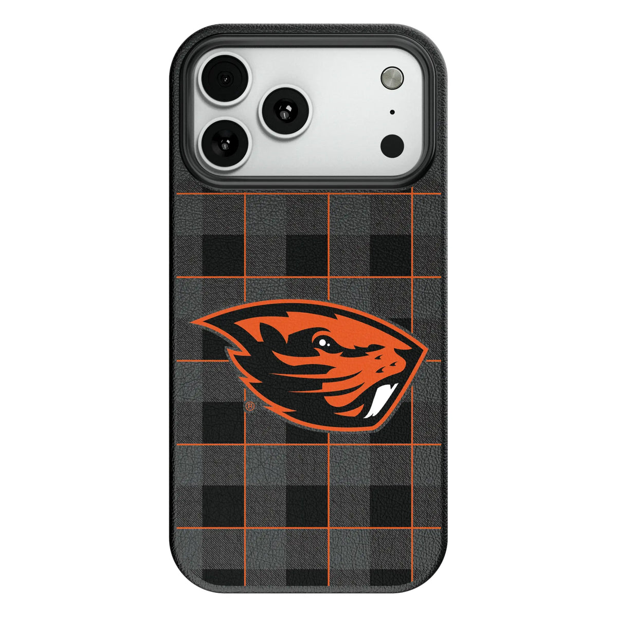 Oregon State University Beavers Plaid MagSafe Compatible Phone Case for Apple iPhone 8