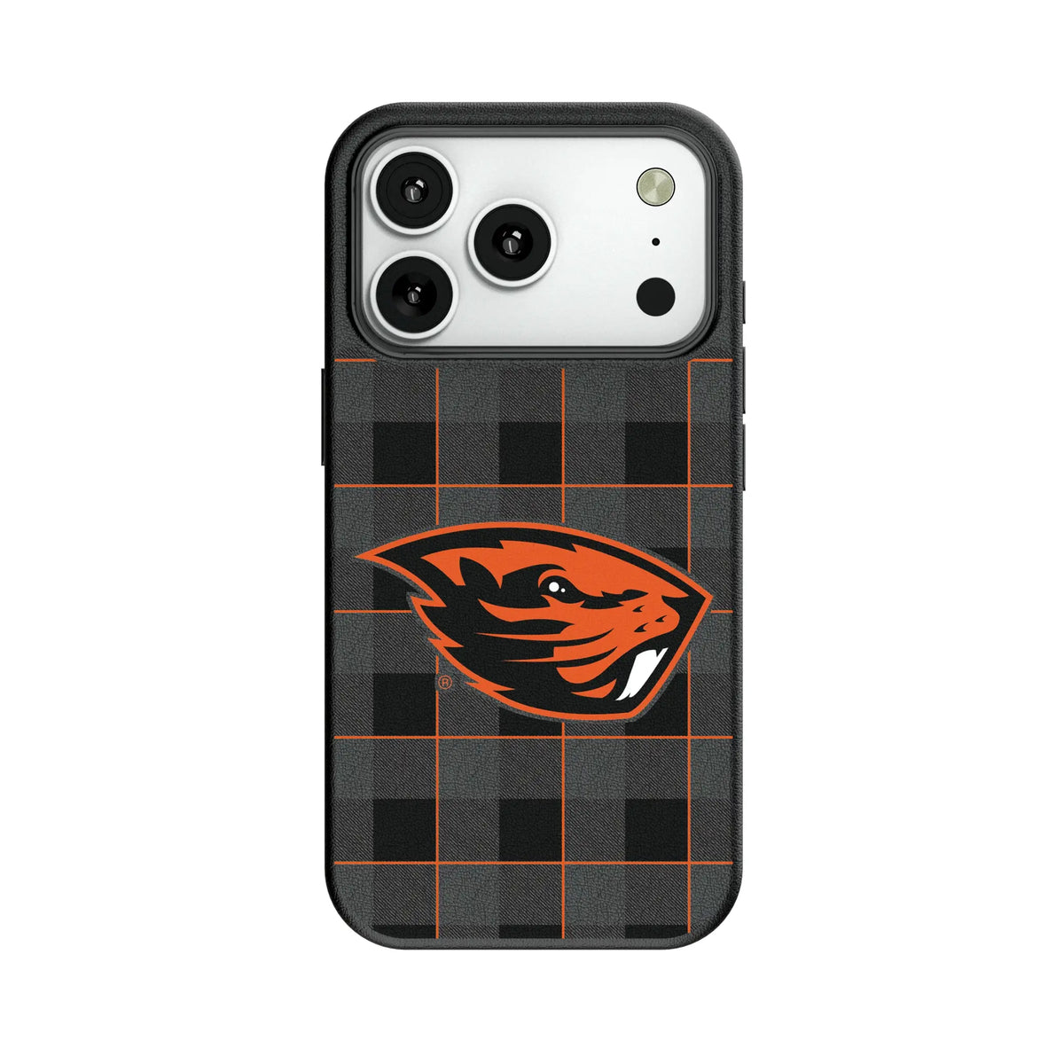 Oregon State University Beavers Plaid MagSafe Compatible Phone Case for Apple iPhone 7