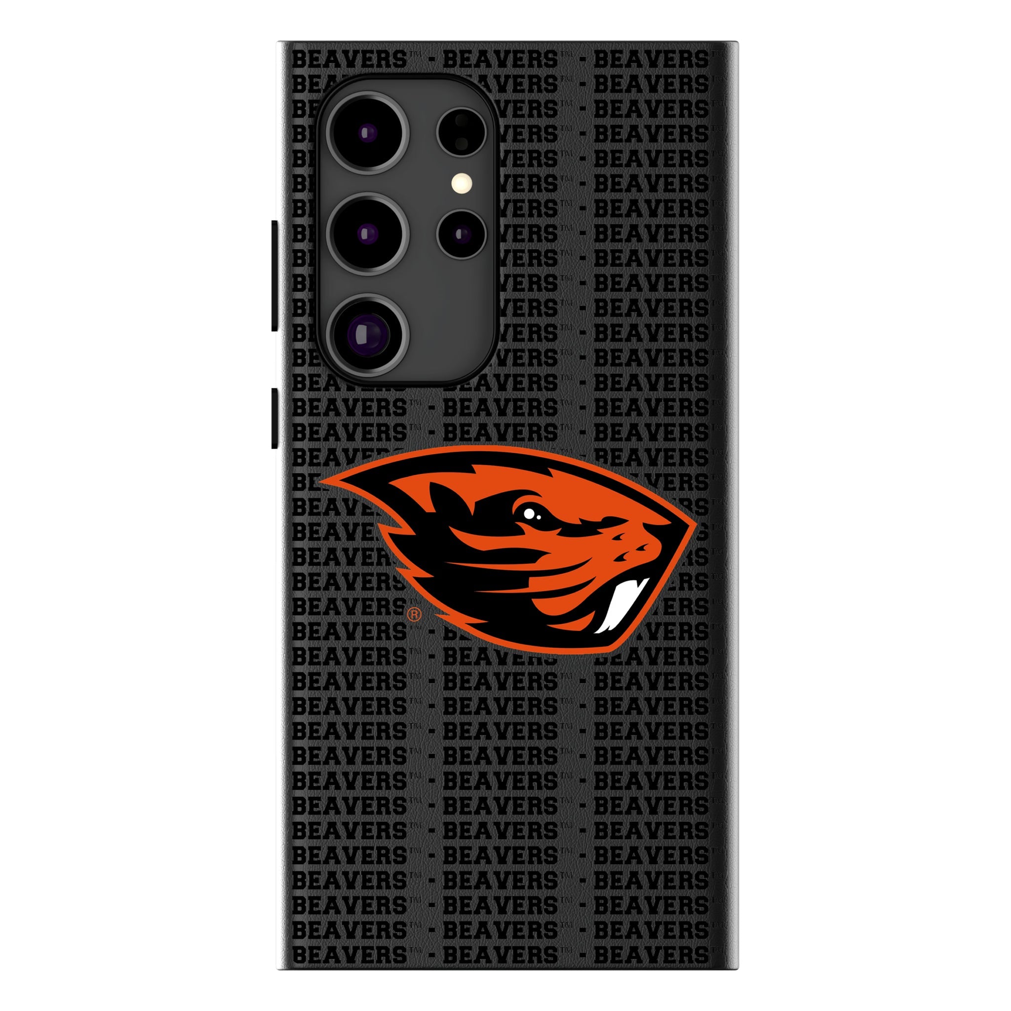 Oregon State University Beavers Text Backdrop MagSafe Compatible Phone Case for Samsung Galaxy 10