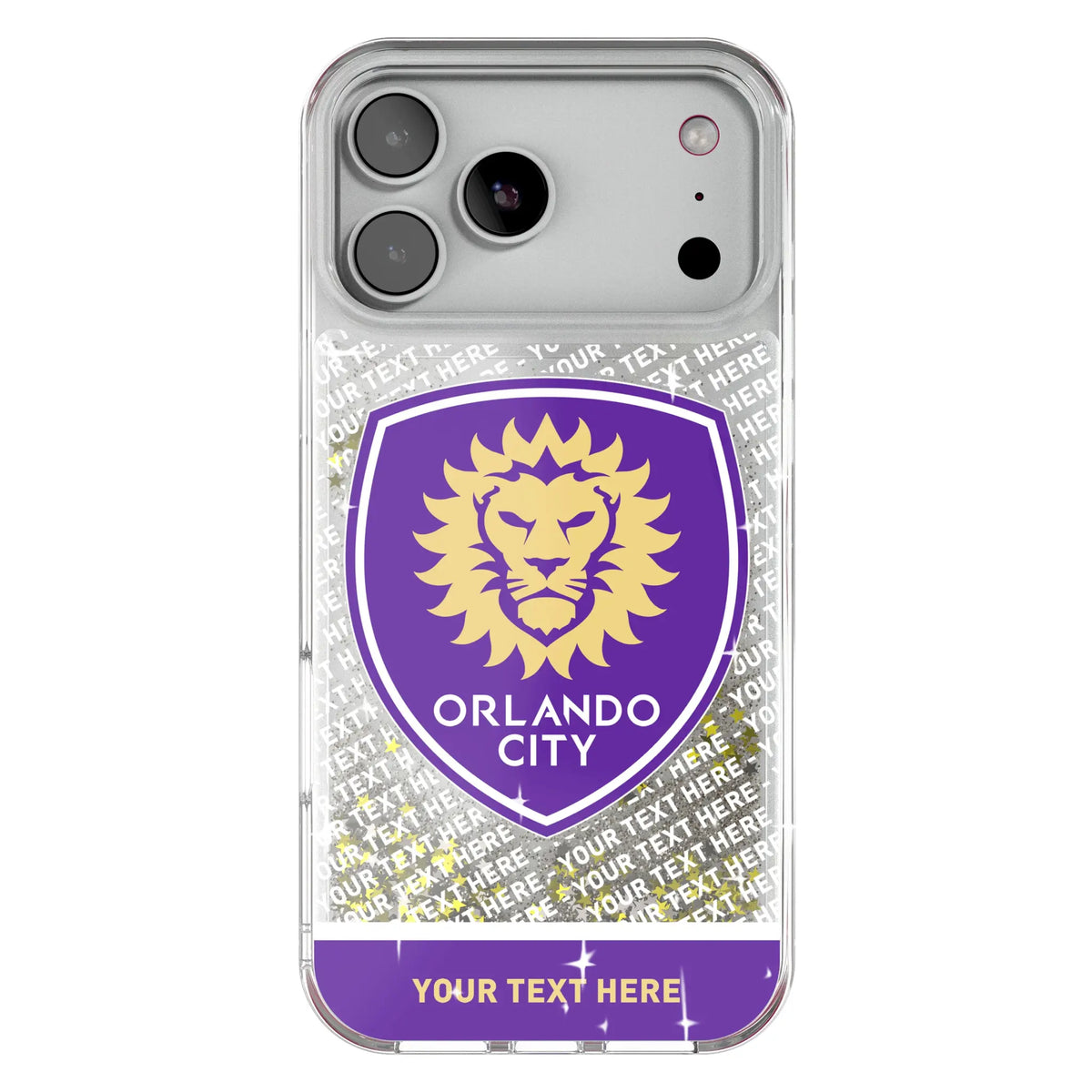 Orlando City Soccer Club Personalized EndZone Plus Glitter Phone Case for Apple iPhone 18