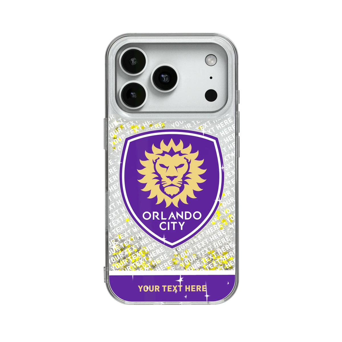 Orlando City Soccer Club Personalized EndZone Plus Glitter Phone Case for Apple iPhone 19