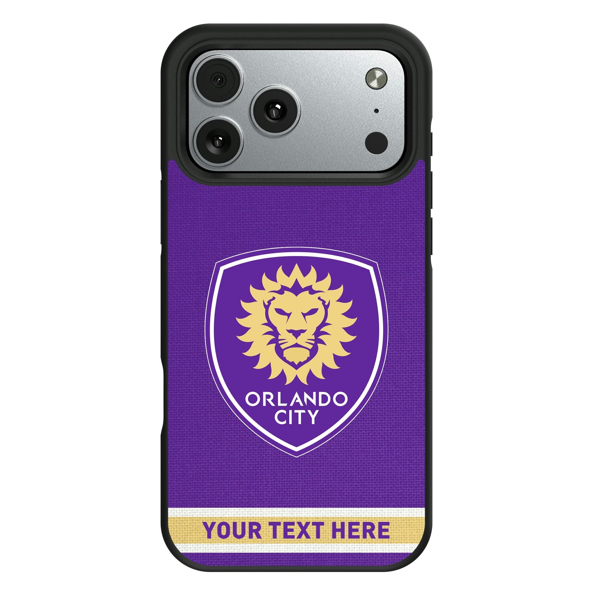 Orlando City Soccer Club Personalized Stripe Bump Phone Case for Apple iPhone 10