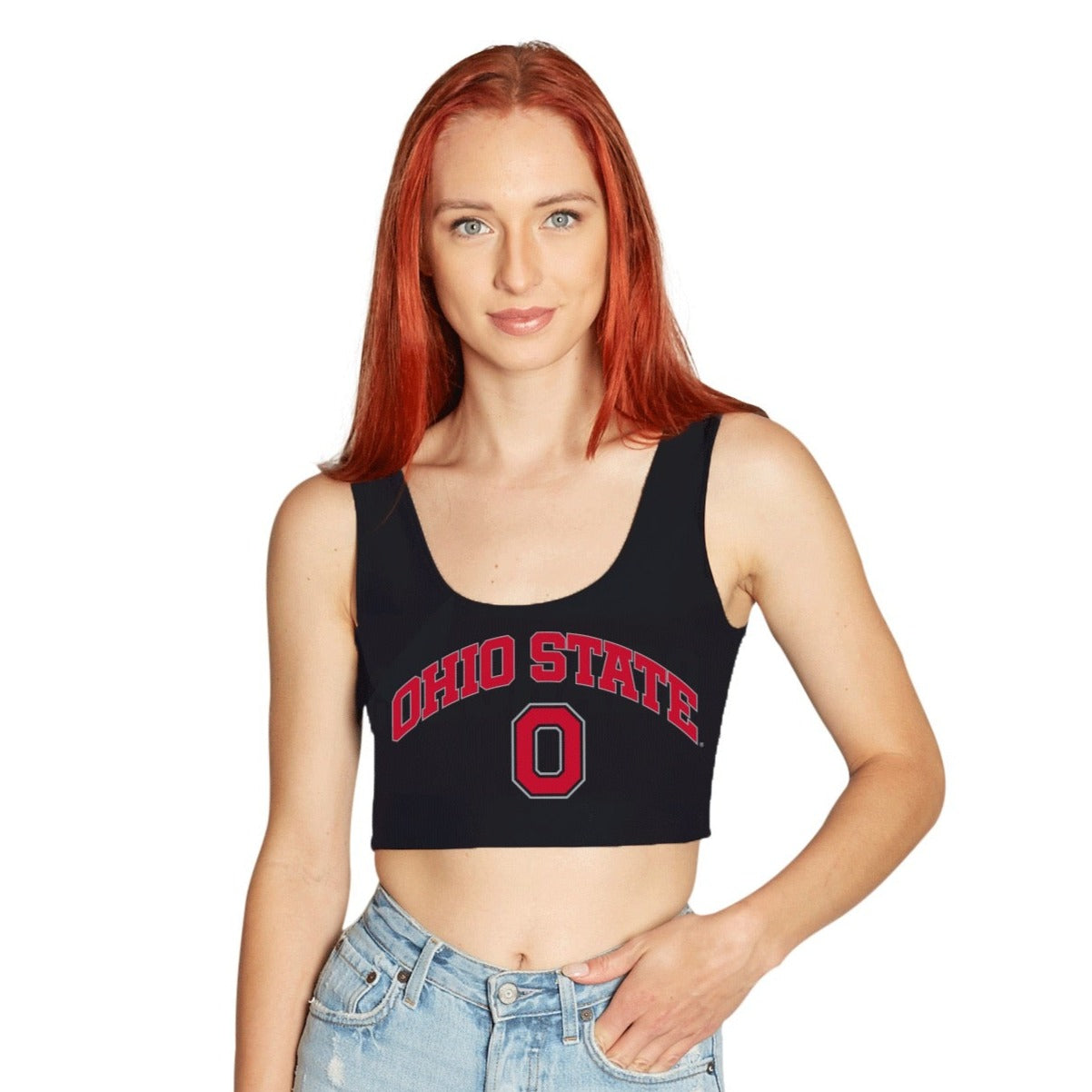 Ohio State OSU Buckeyes Black Crop Tank Top 3