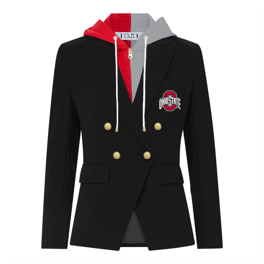 Ohio State OSU Buckeyes Hooded Blazer Jacket 8