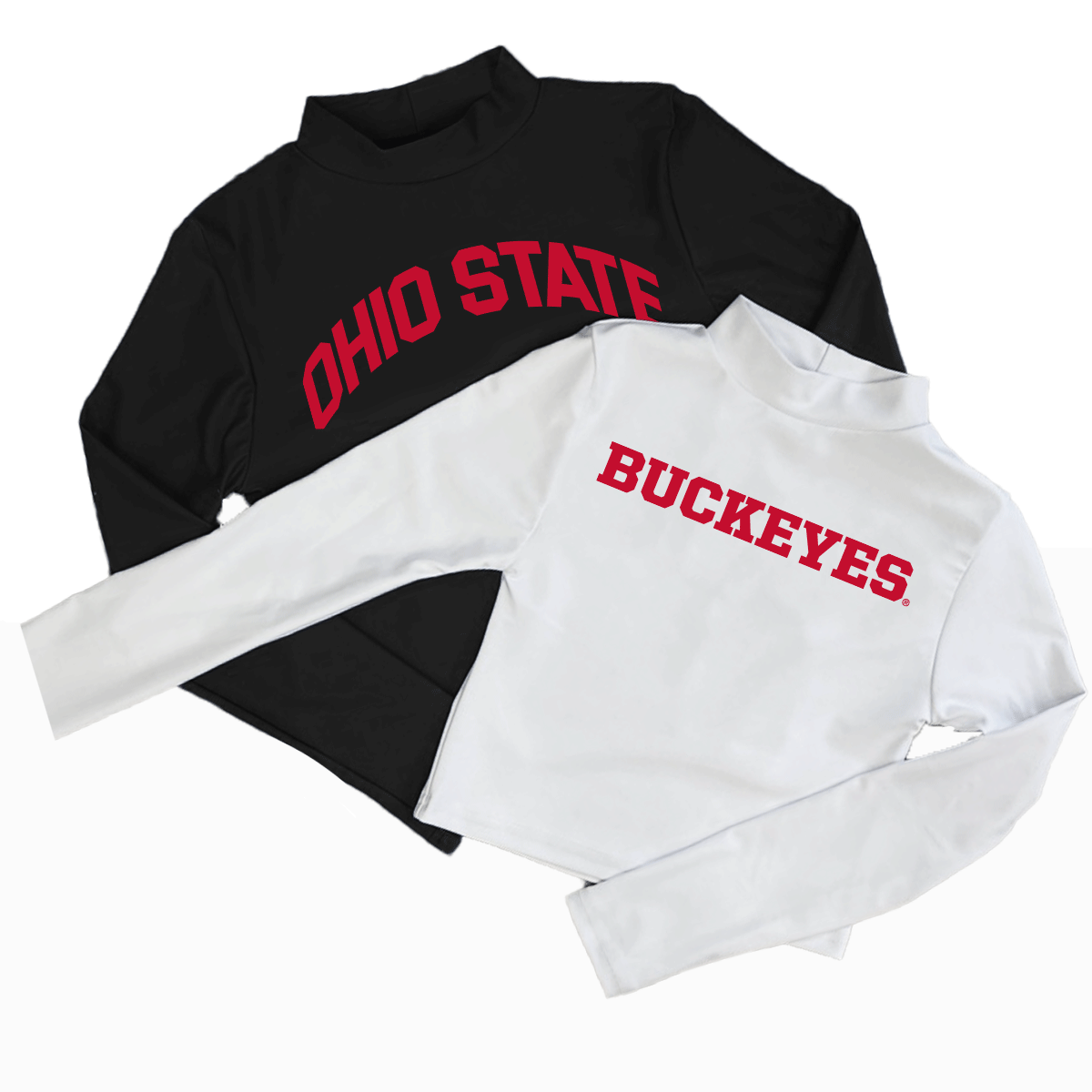 Ohio State OSU Buckeyes Black Mock Neck Top 6