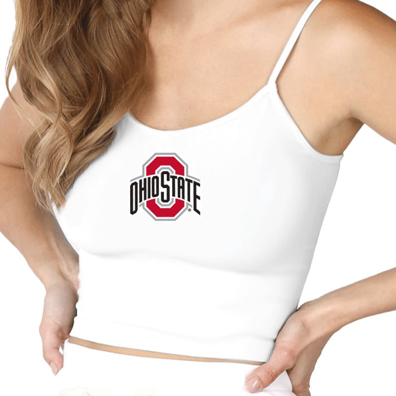 Ohio State OSU Buckeyes White Spaghetti Tank 3