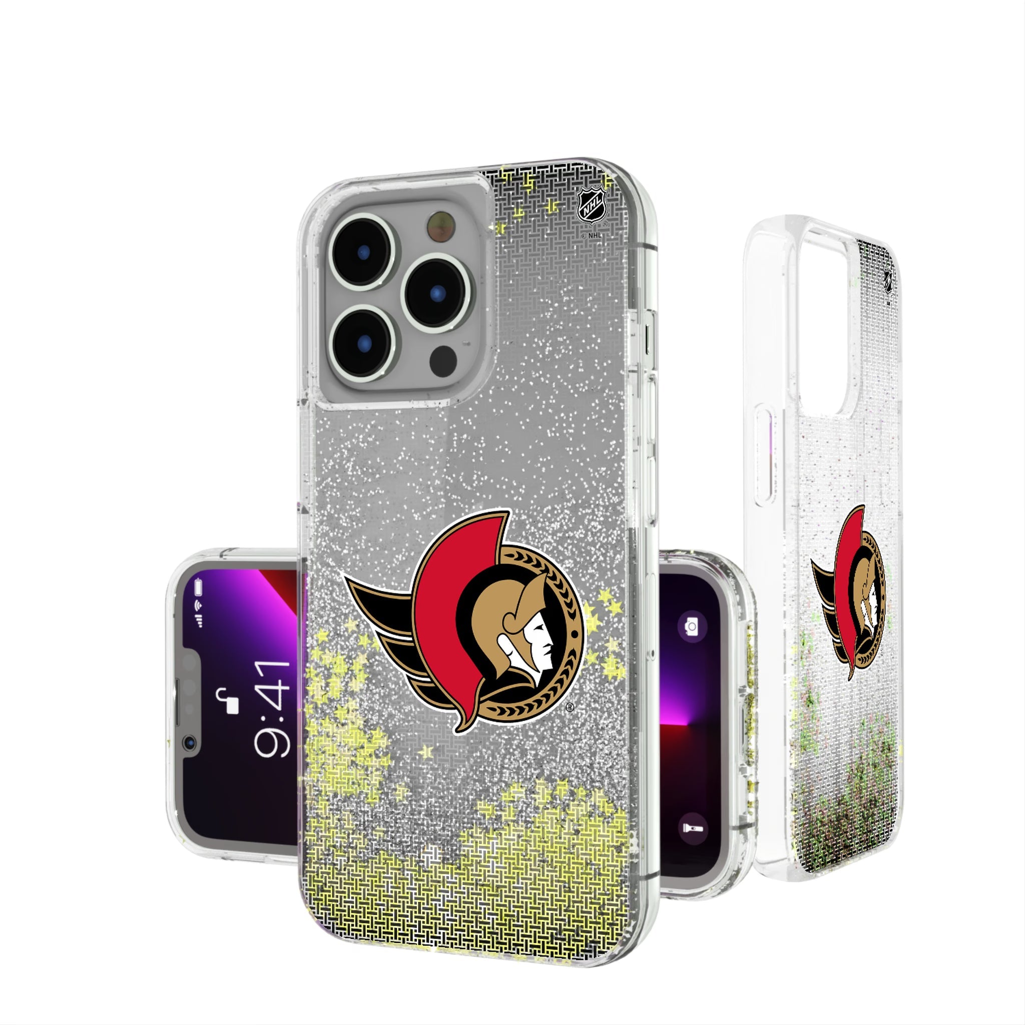 Ottawa Senators Linen Glitter Phone Case 7