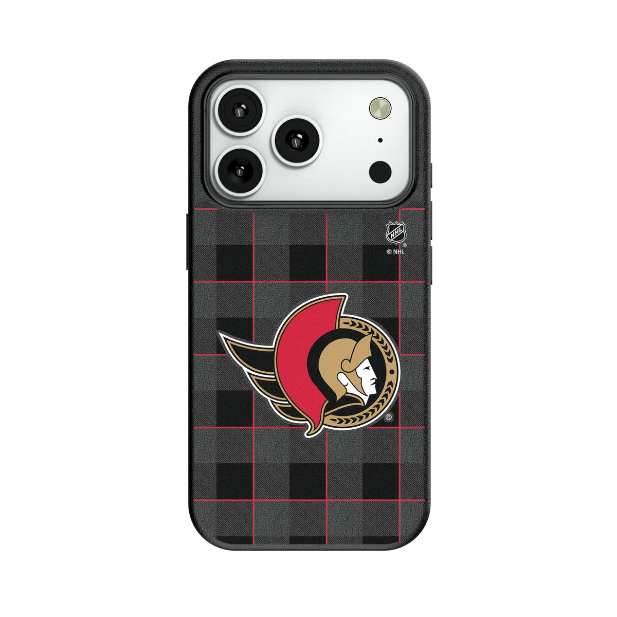 Ottawa Senators Plaid MagSafe Compatible Phone Case for Apple iPhone 12