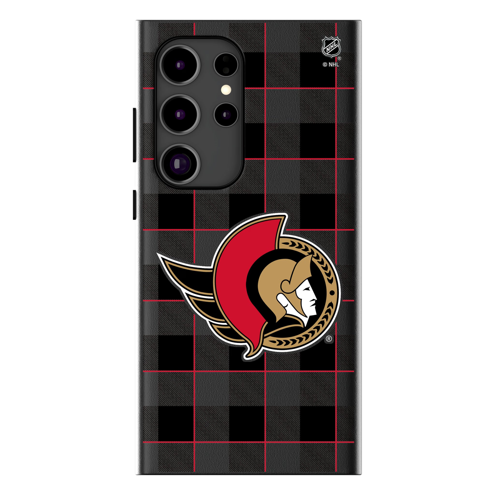 Ottawa Senators Plaid MagSafe Compatible Phone Case for Samsung Galaxy 10