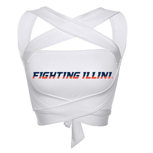 Illinois Fighting Illini White Multi Way Bandeau Top | lojobands 4