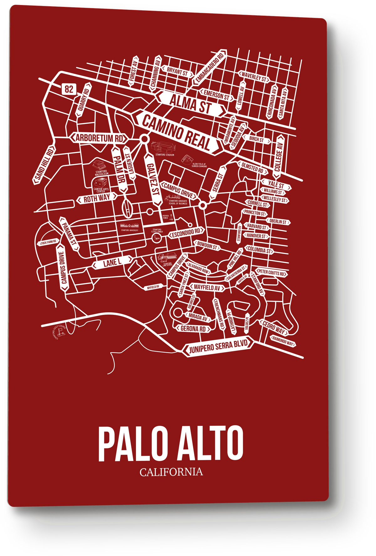 Palo Alto, California street map 1