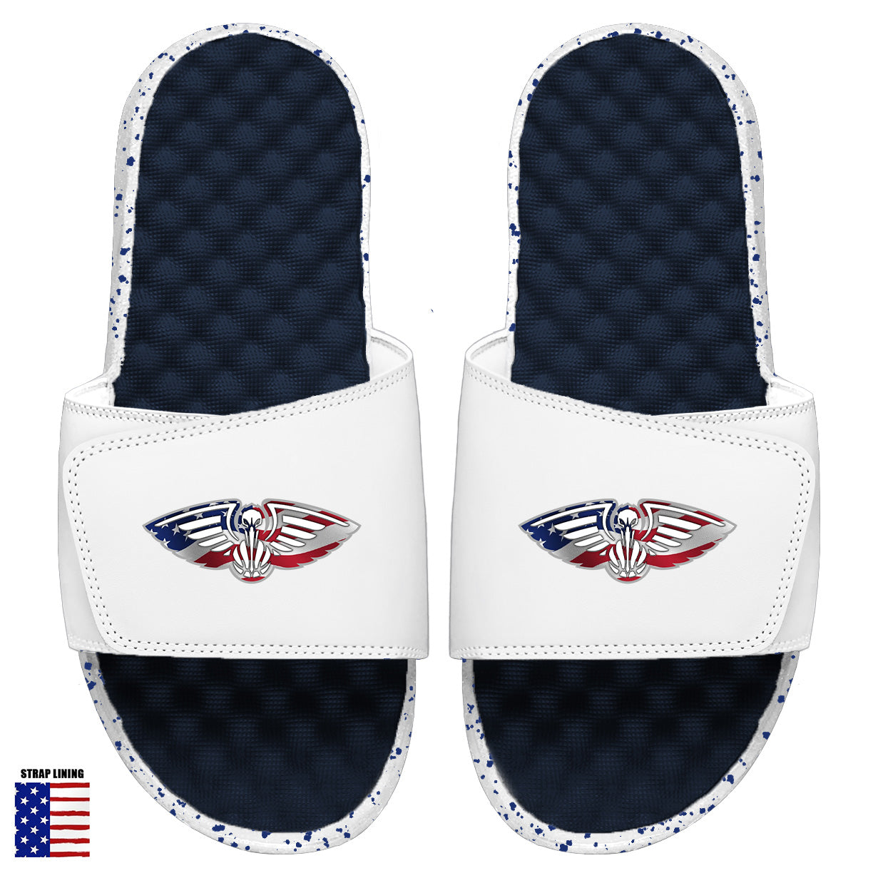 New Orleans Pelicans Navy Americana Slides 2