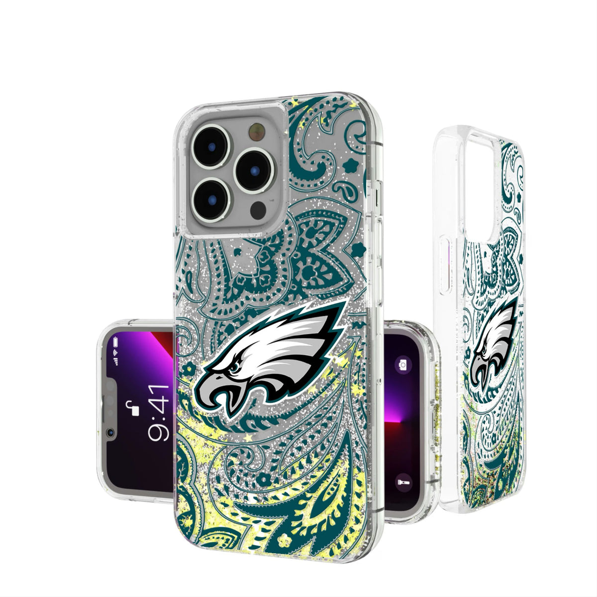 Philadelphia Eagles Paisley Glitter Phone Case 6
