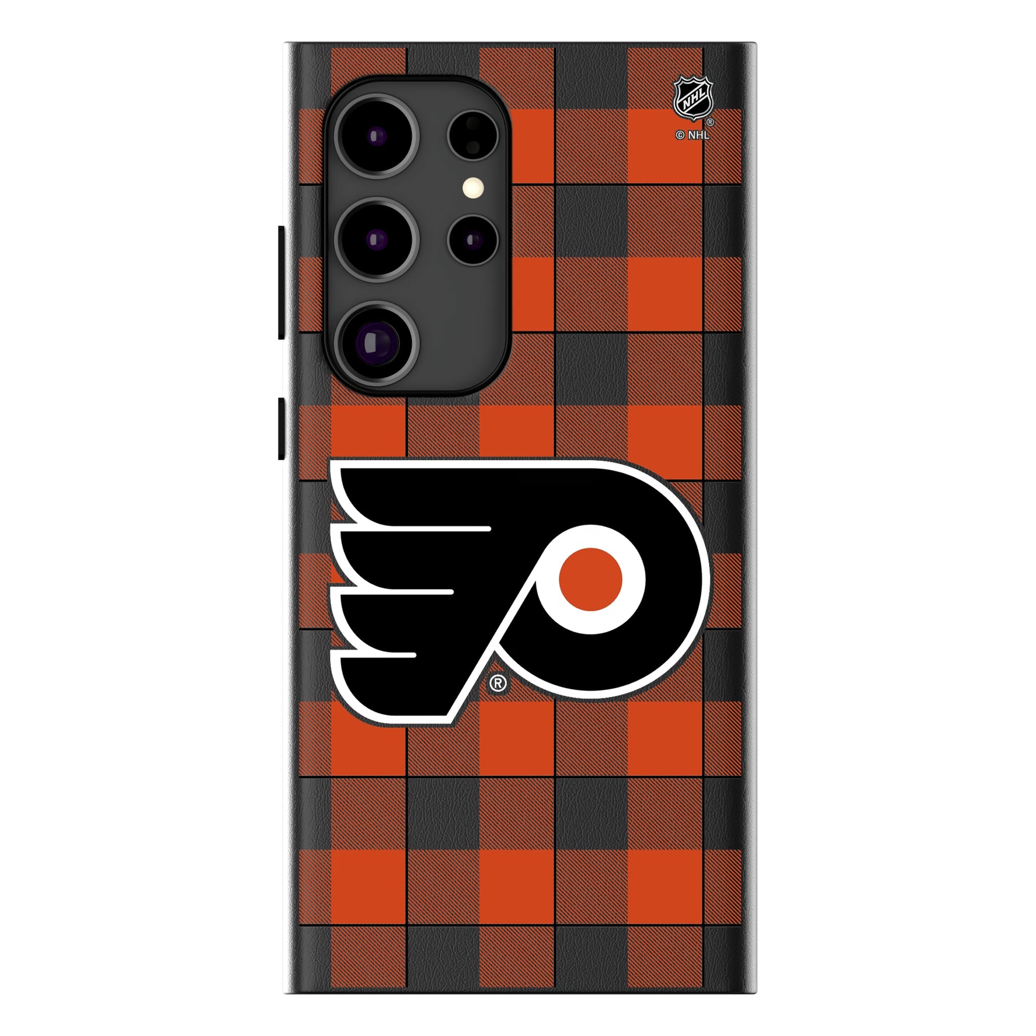Philadelphia Flyers Plaid MagSafe Compatible Phone Case for Samsung Galaxy 15