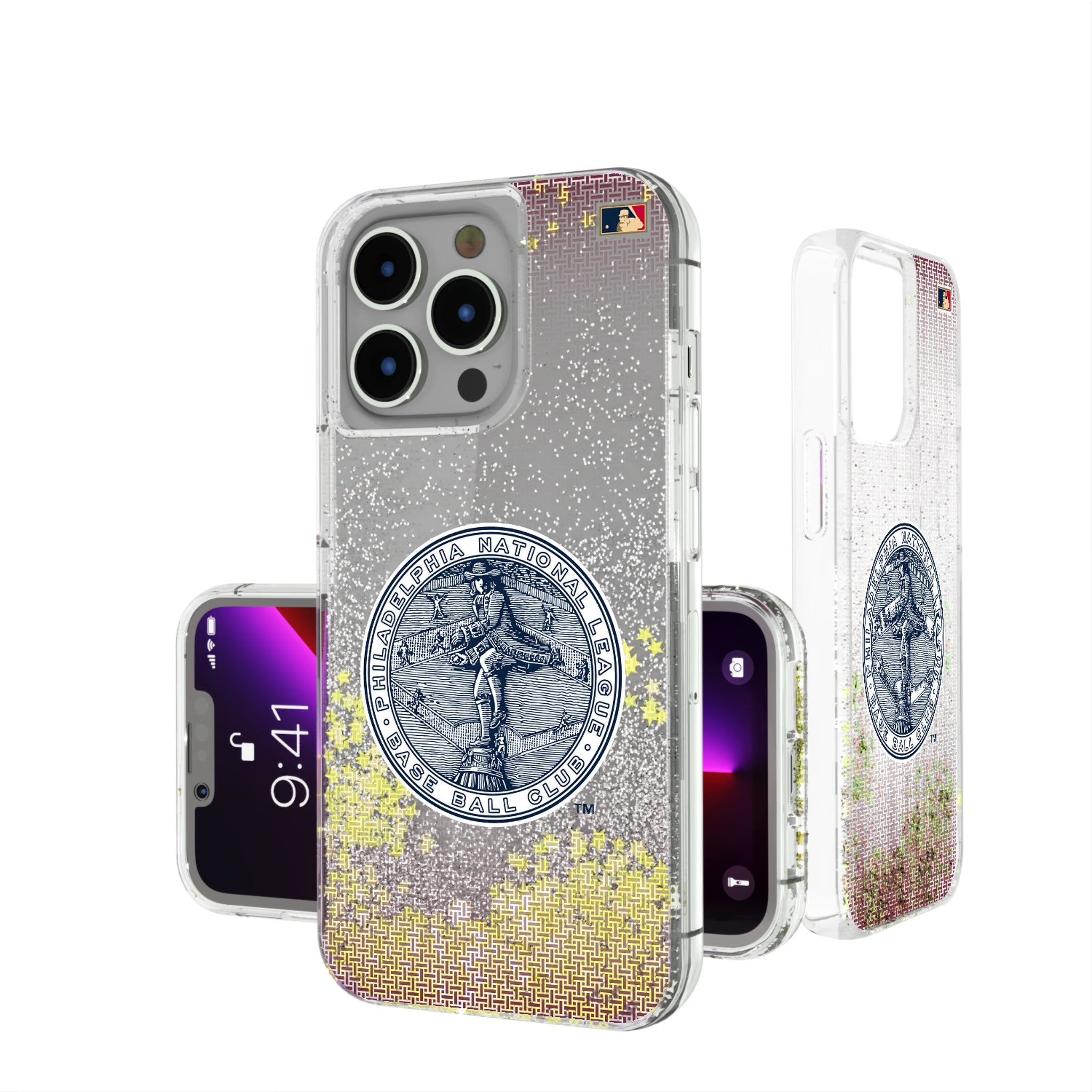 Philadelphia Phillies 1915-1943 - Cooperstown Collection Linen Glitter Phone Case 4