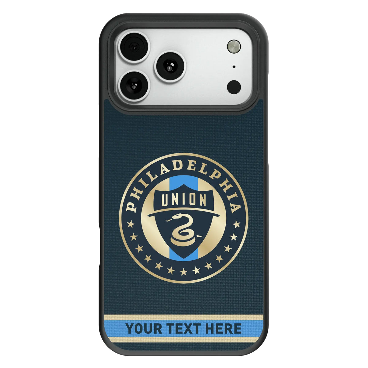 Philadelphia Union Personalized Stripe Bump Phone Case for Apple iPhone 12