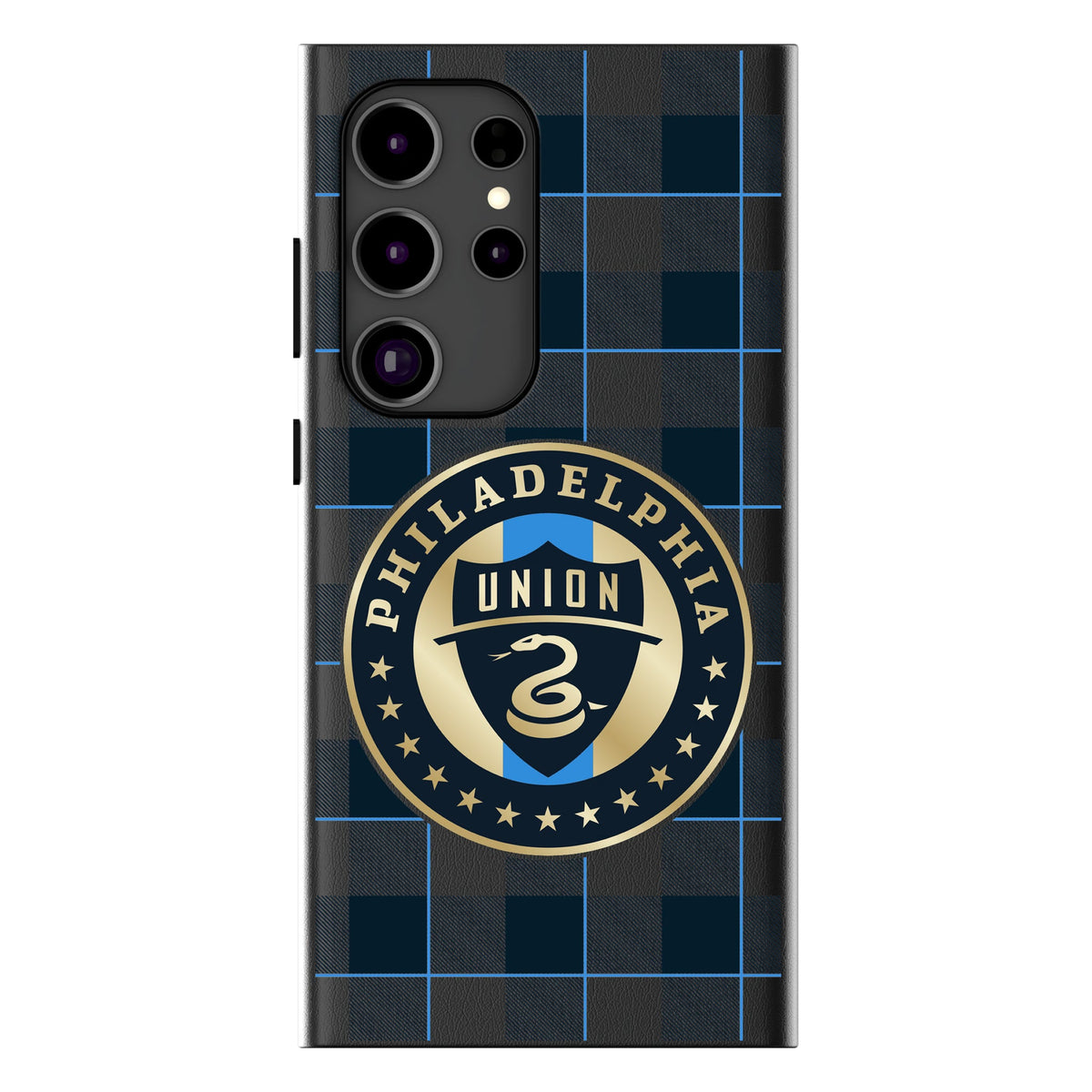 Philadelphia Union Plaid MagSafe Compatible Phone Case for Samsung Galaxy 17