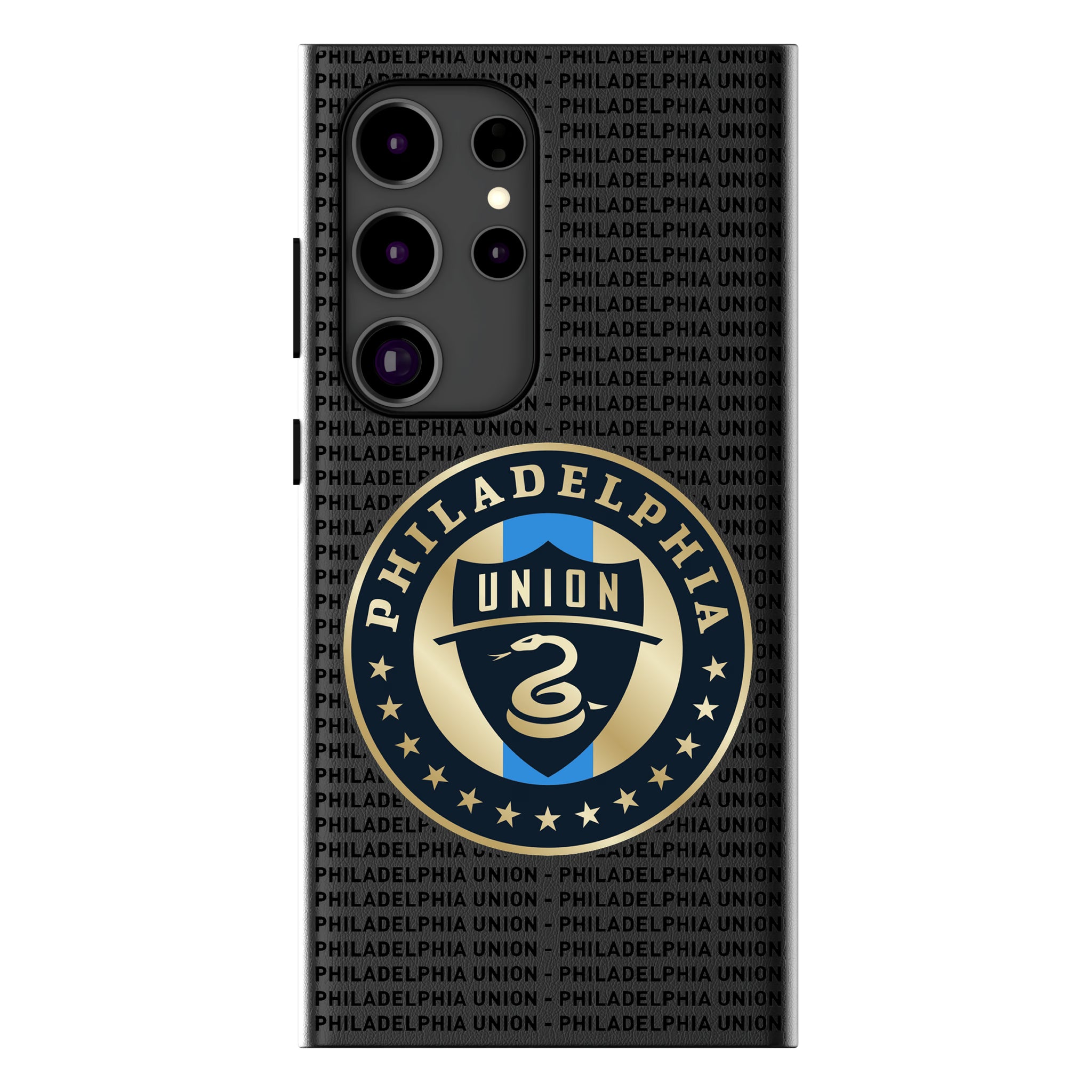 Philadelphia Union Text Backdrop MagSafe Compatible Phone Case for Samsung Galaxy 14