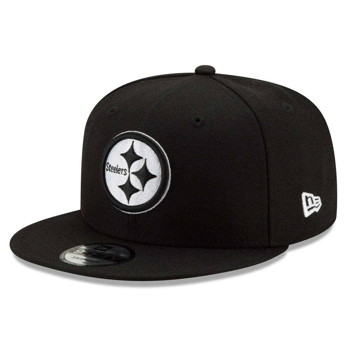 Pittsburgh Steelers - NFL Basic BW 9Fifty Snapback Black Hat, New Era 1