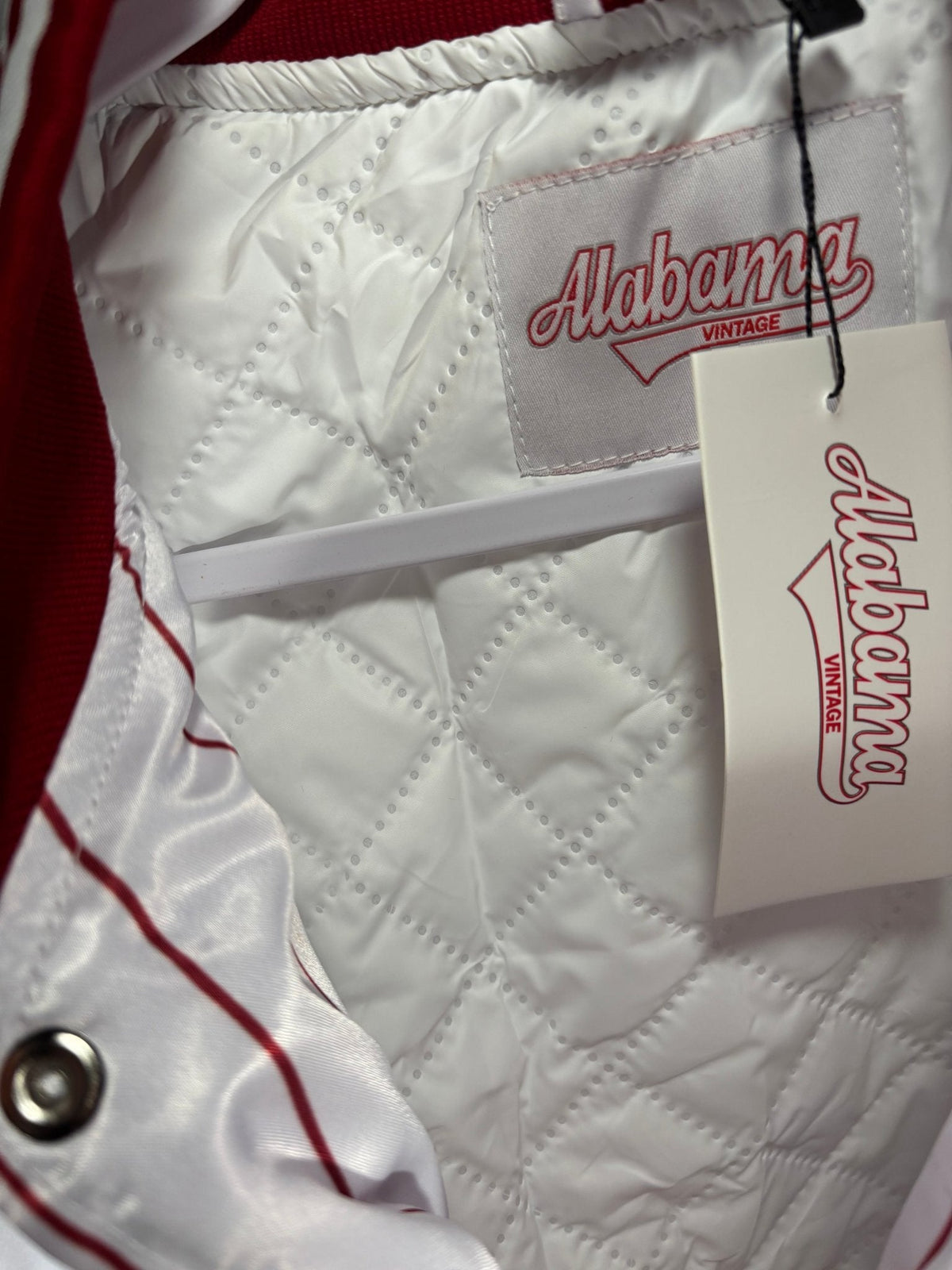 Pinstripe Collection – White Alabama Bomber Jacket (Vol. 2) 5