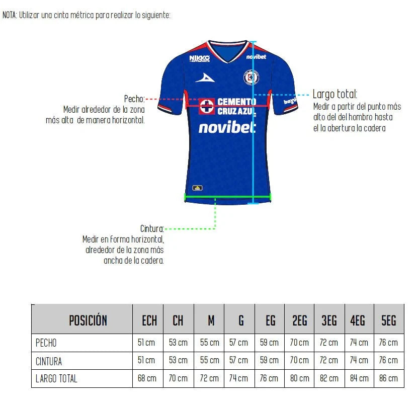 Pirma 2025-26 Cruz Azul Men's Stadium Home Soccer Jersey 6