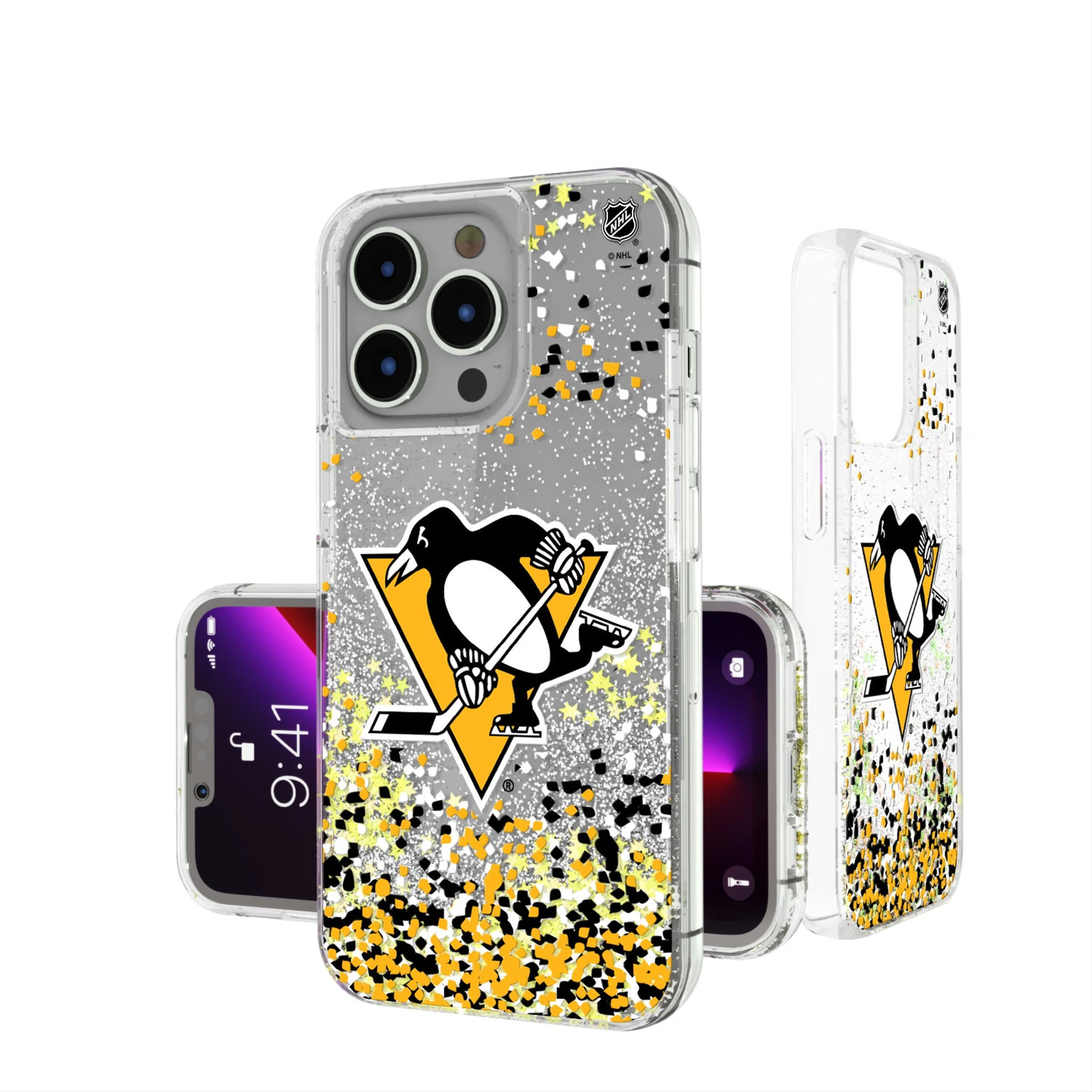 Pittsburgh Penguins Confetti Glitter Phone Case 8