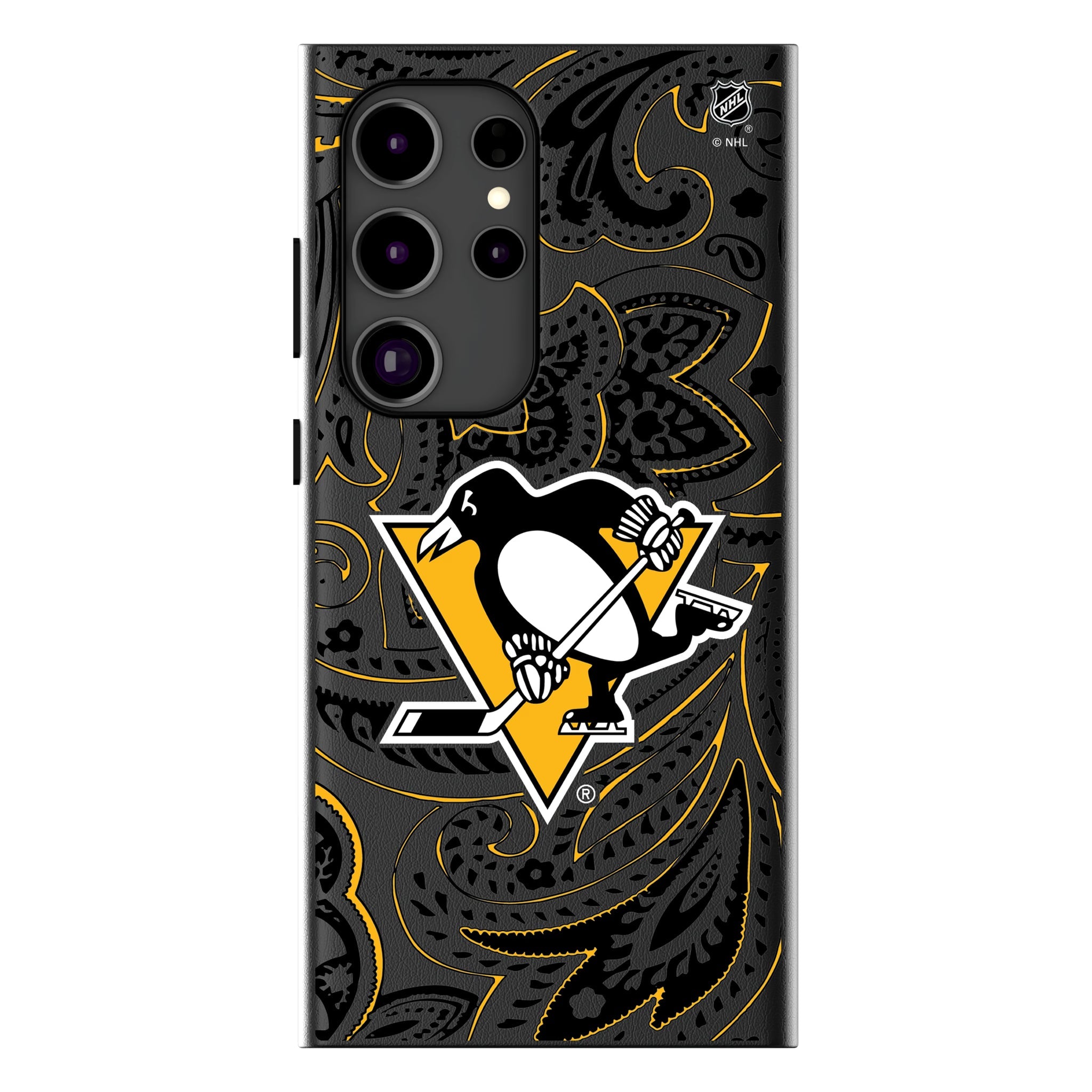 Pittsburgh Penguins Paisley MagSafe Compatible Phone Case for Samsung Galaxy 12