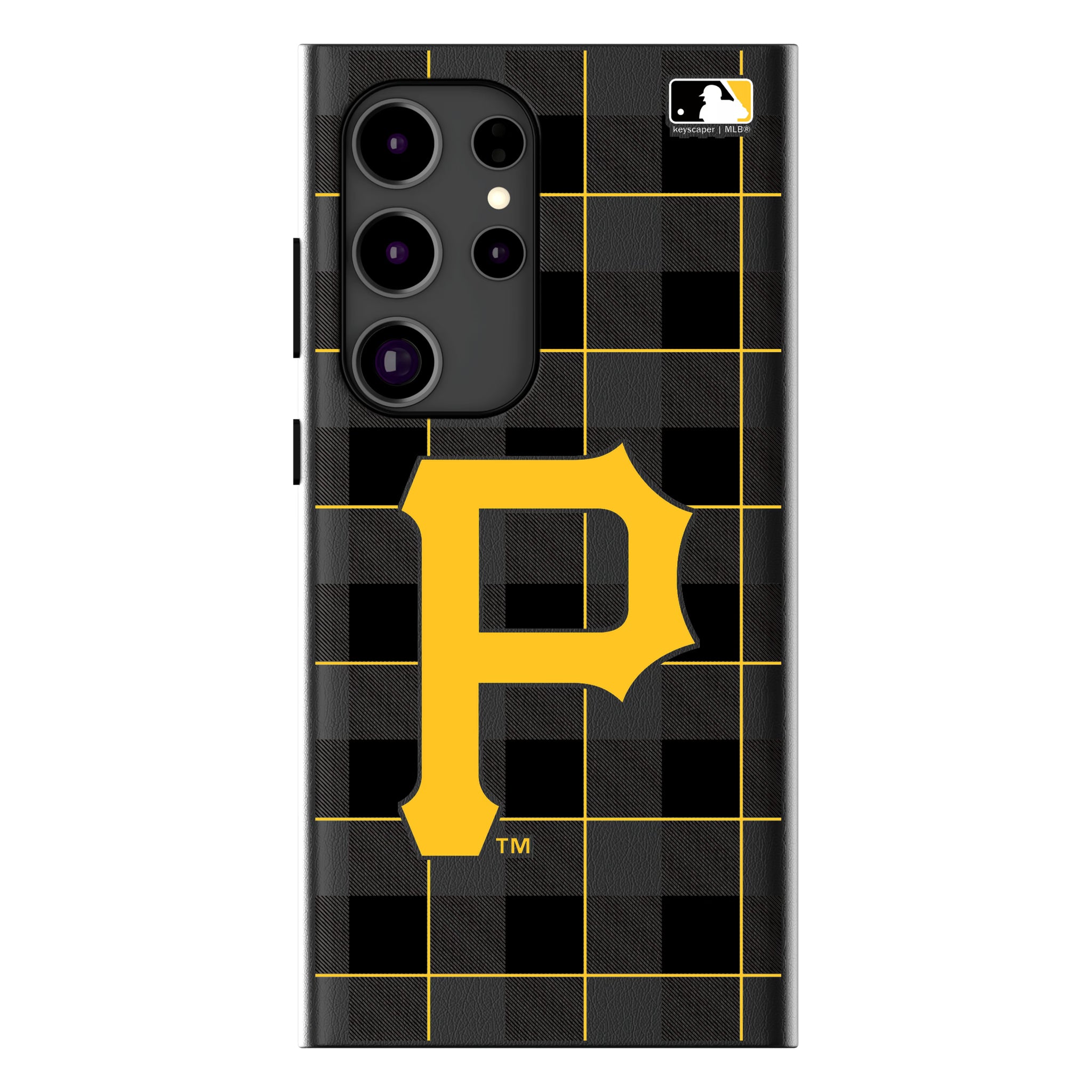 Pittsburgh Pirates Plaid MagSafe Compatible Phone Case for Samsung Galaxy 16