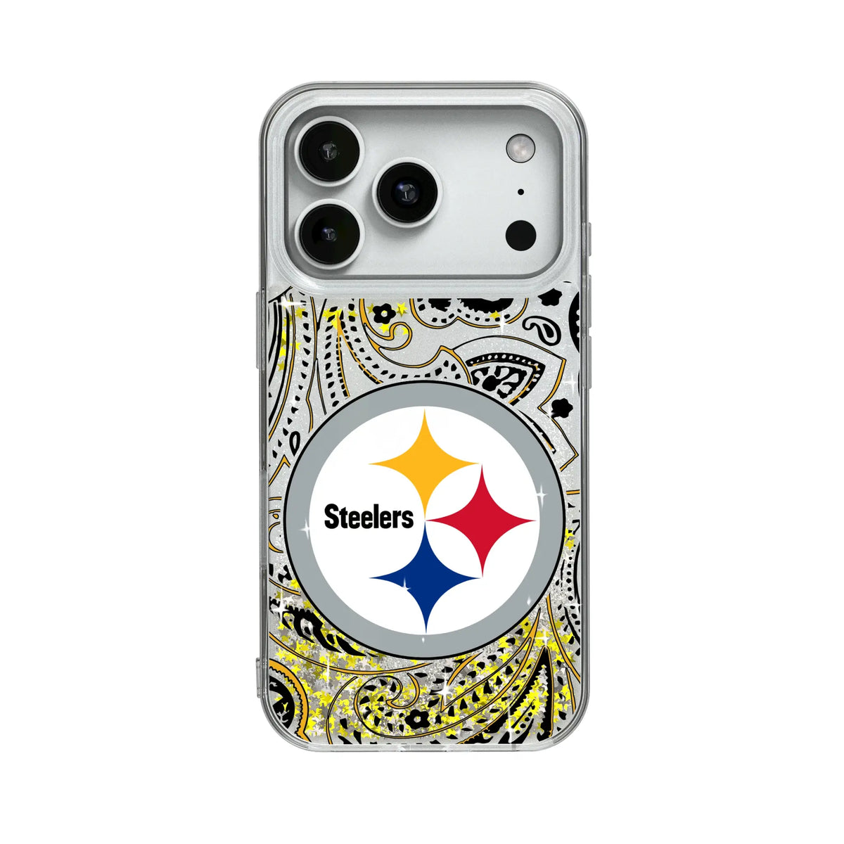 Pittsburgh Steelers Paisley Glitter Phone Case 19