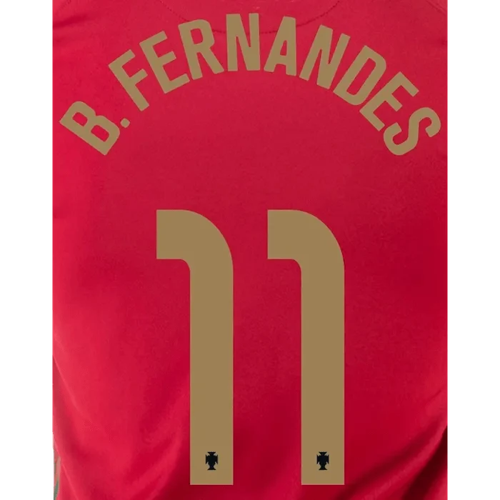 Portugal 2020/21 Home B. Fernandes #11 Jersey Name Set 1