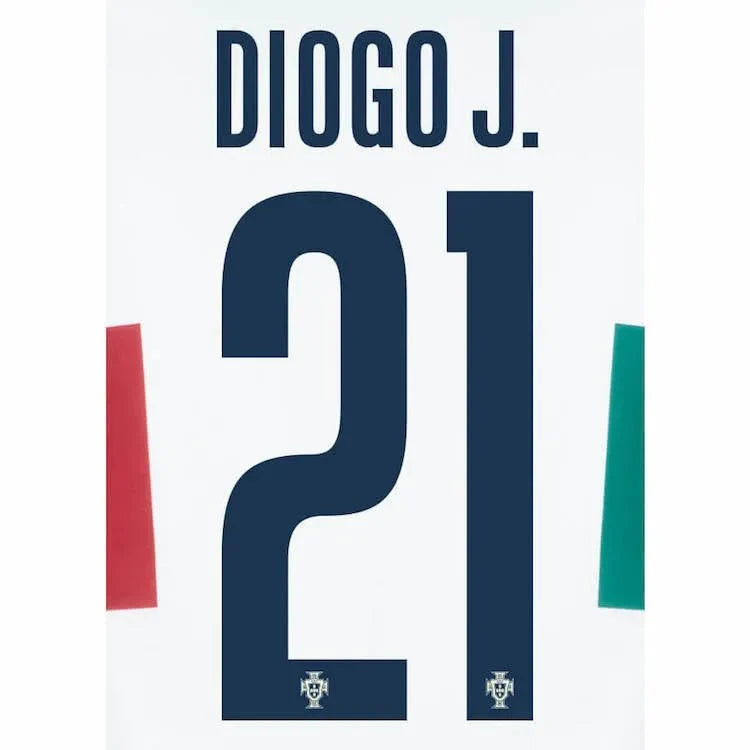 Portugal 2022-23 Away Diogo J #21 Jersey Name Set 1