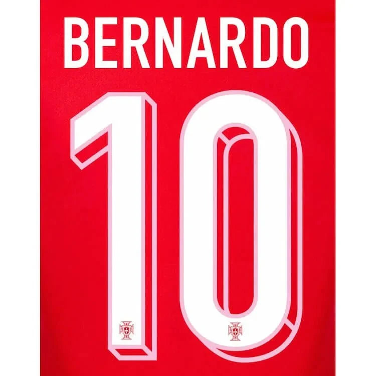 Portugal 2024/25 Home Bernardo #10 Jersey Name Set 1