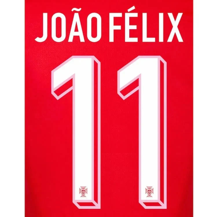 Portugal 2024/25 Home Joao Felix #11 Jersey Name Set 1