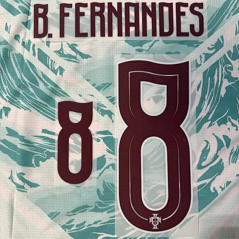 Portugal 2026- Away B. FERNANDES #8 Official Name Set 1