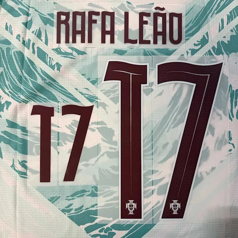Portugal 2026- Away RAFA LEAO #17 Official Name Set 1