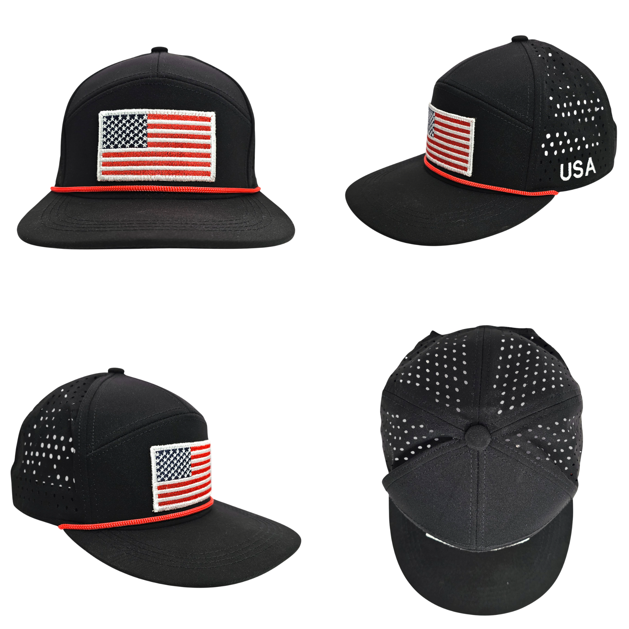 Premium USA Mesh Cap Flat-Bill Snapback 8