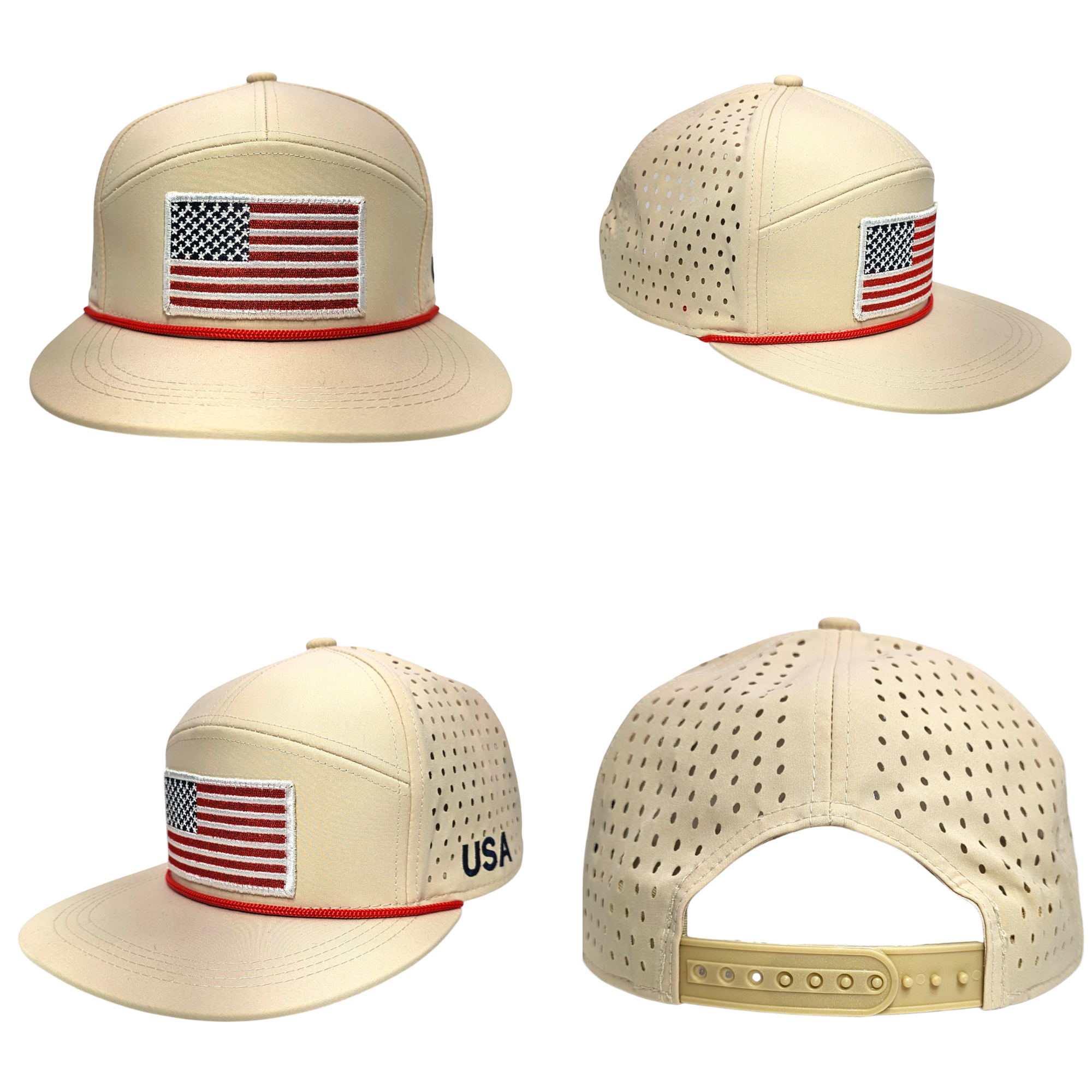 Premium USA Mesh Cap Flat-Bill Snapback 4