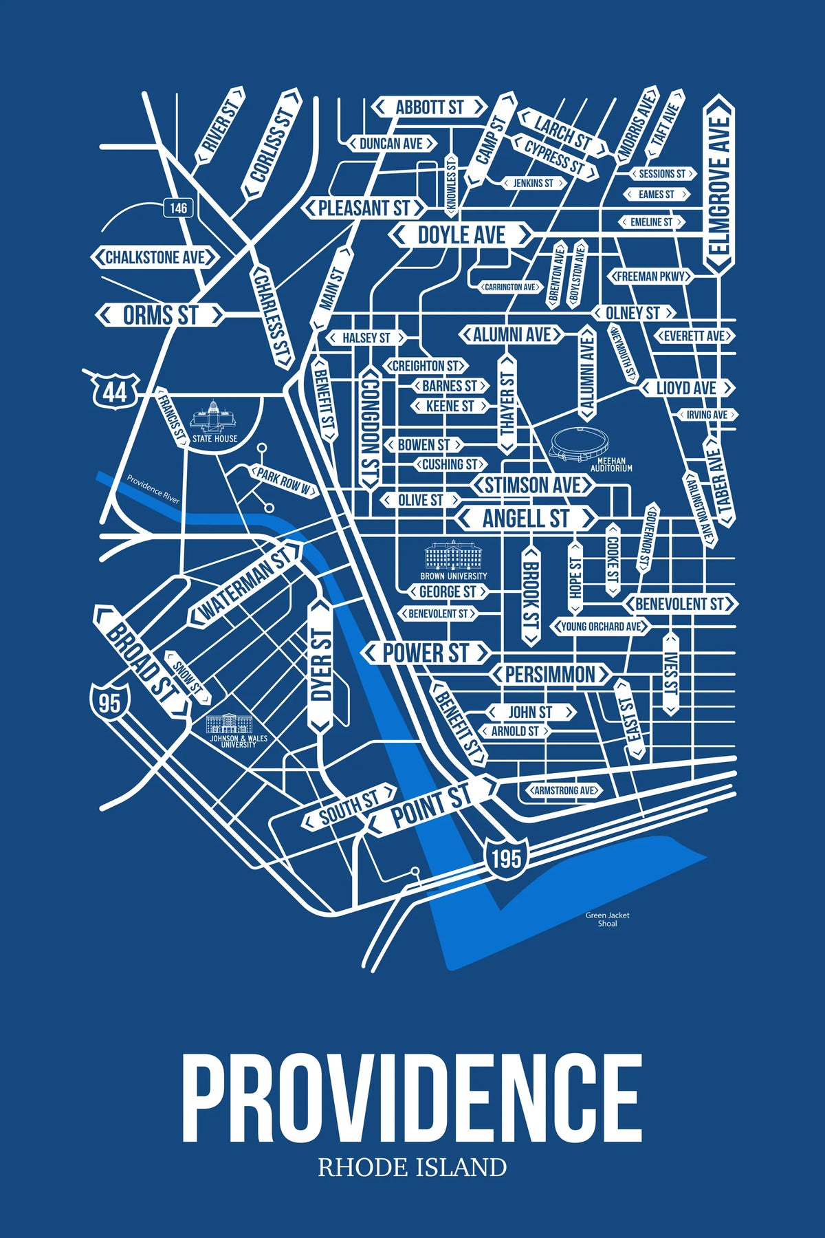 Providence, Rhode Island street map 7