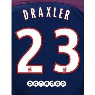 PSG 2017/18 Home Draxler #23 Jersey Name Set 1