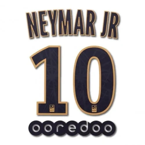 PSG 2018/19 Away Neymar JR #10 Youth Jersey Name Set 1